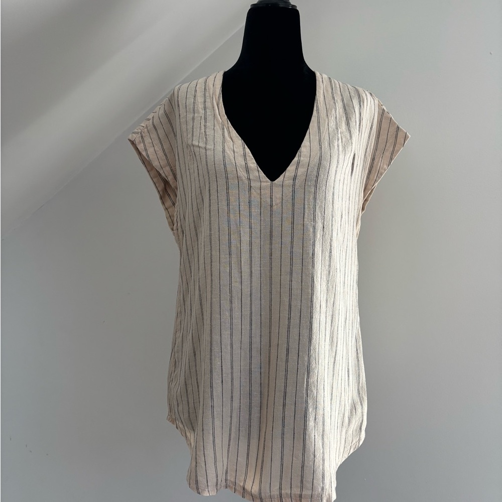 Striped V-Neck Women's Top